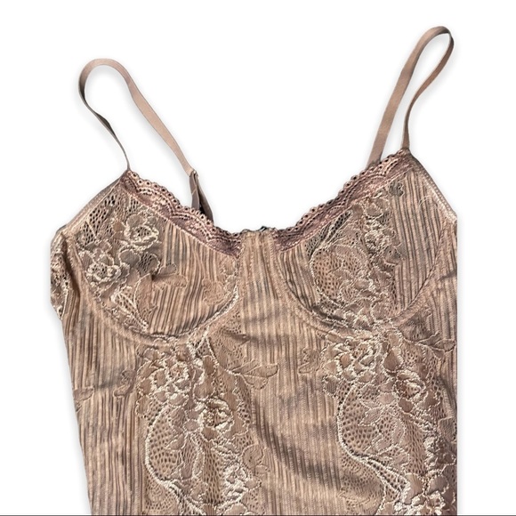 Cocoa Beige Bodysuit Lace Underwire Bra Thong Sexy Lingerie Look - Picture 4 of 5